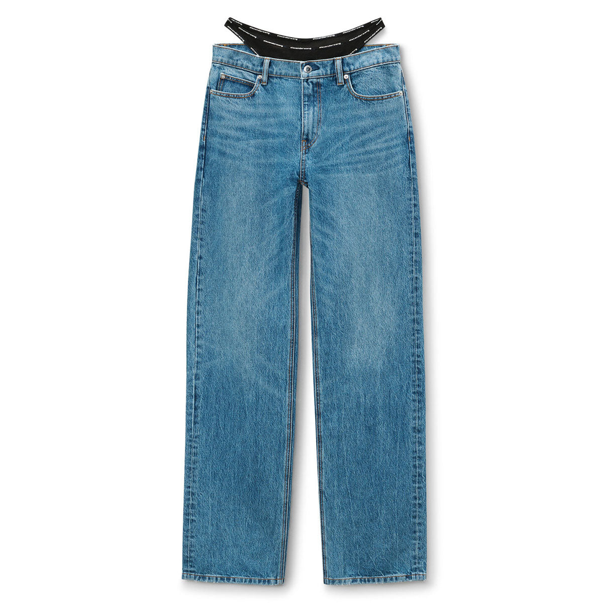 Alexander Wang プレスタイル ロゴ ビキニ ジーンズ Midrise jeans with pressy tile logo briefs | Why are you here?