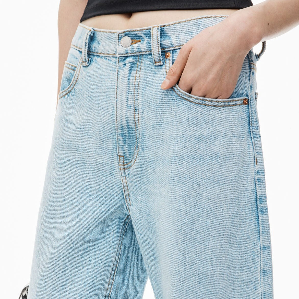 ジップ バックスリット ワイドレッグジーンズ | Why are you here?