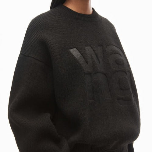 コンパクトデボス クルーネックロゴ プルオーバー - Alexander Wang