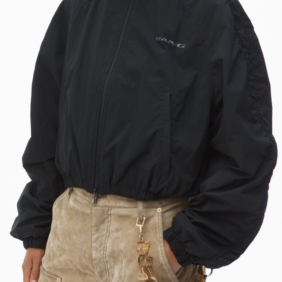 ruched track jacket