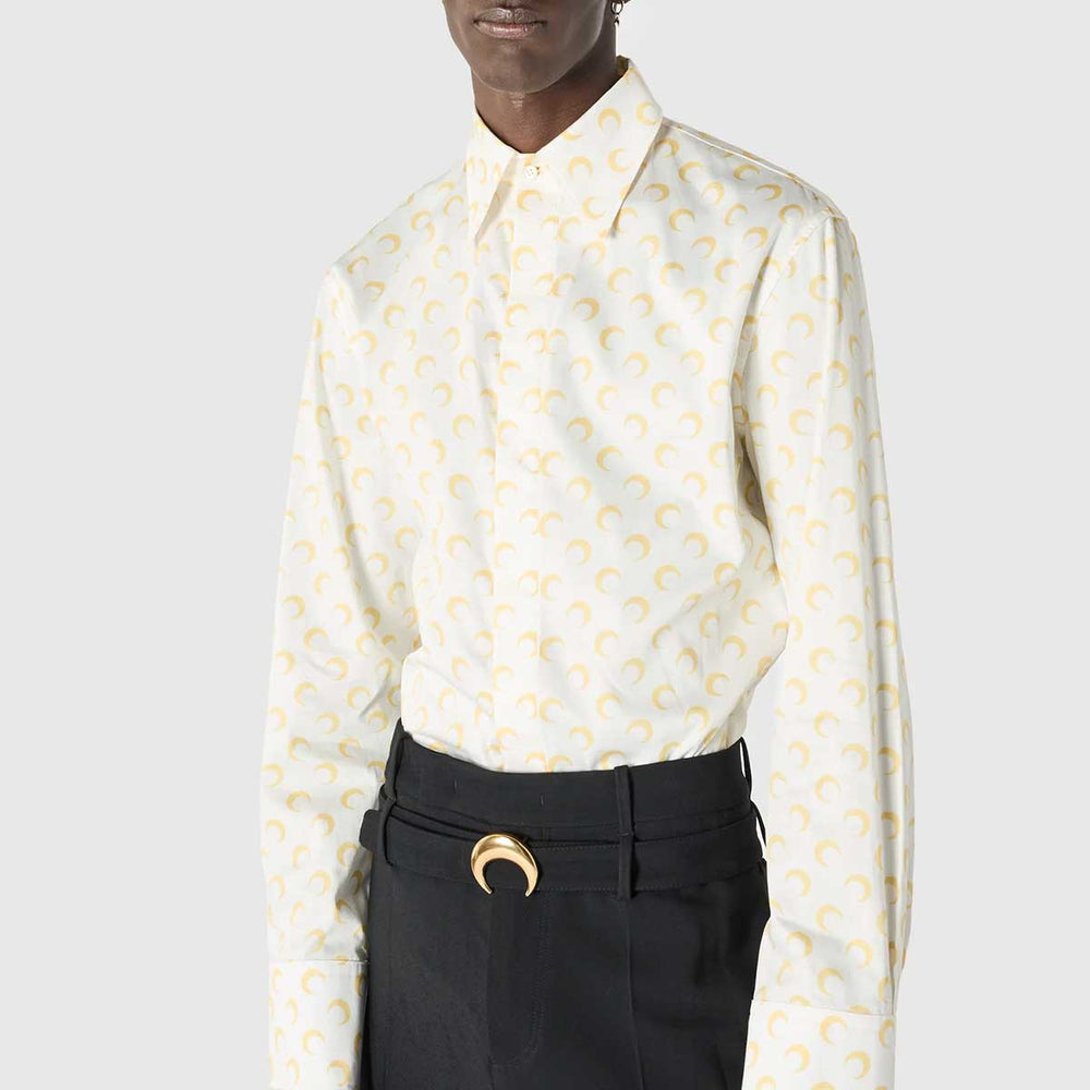 Marine Serre - Poplin all over moon prinrted ls shirt