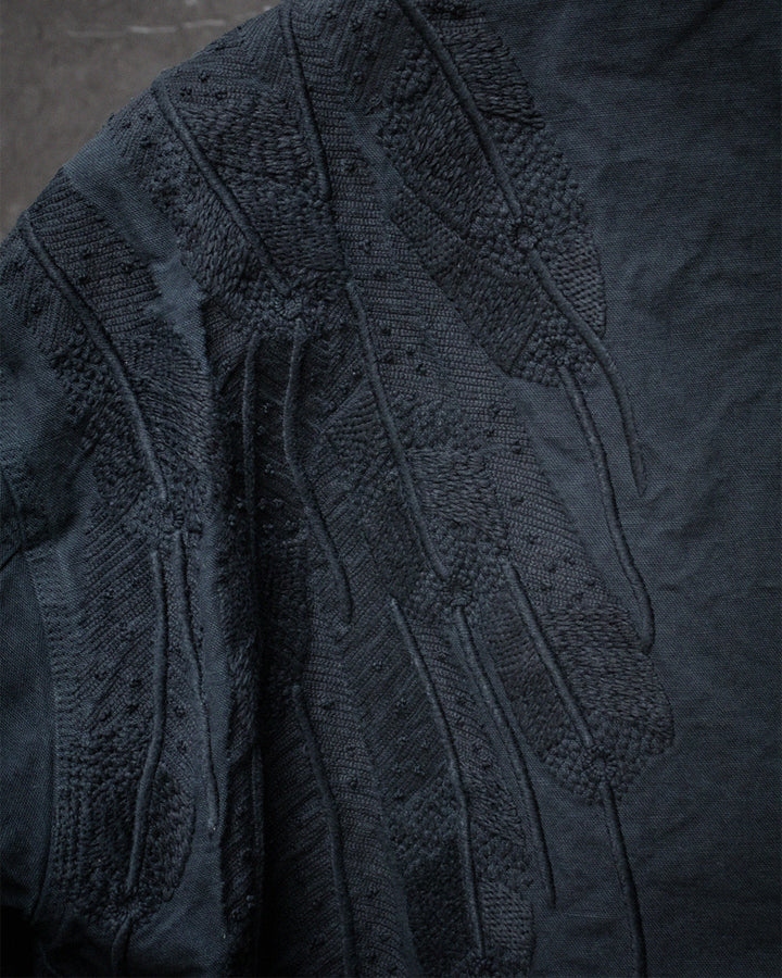 Kiminori Morishita - Garment-dye hand embroidery zip up blouson
