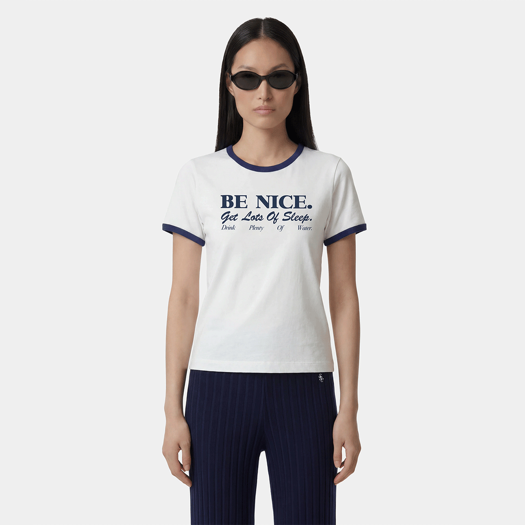 Be Nice Soft Ringer Tee