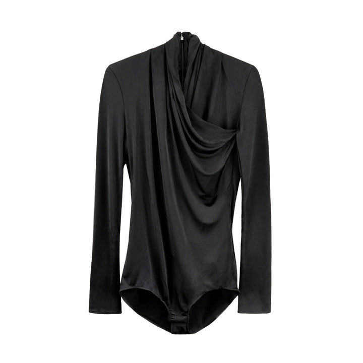 Mugler - black scarf bodysuit
