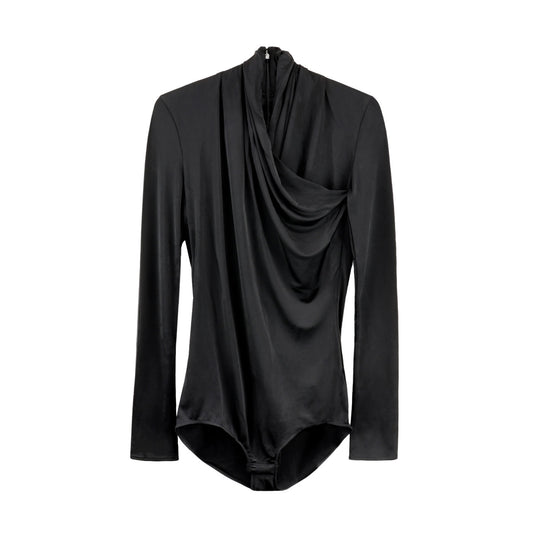 Mugler - black scarf bodysuit