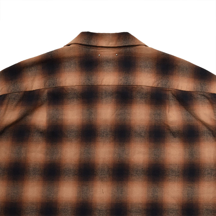 C.Flannel Ombre Open Collar SH