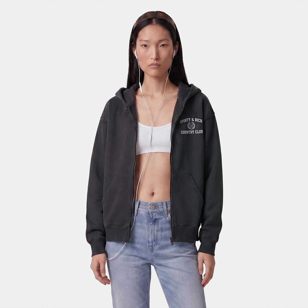 Varsity Crest Zip Hoodie