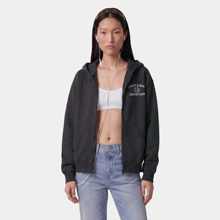 Varsity Crest Zip Hoodie