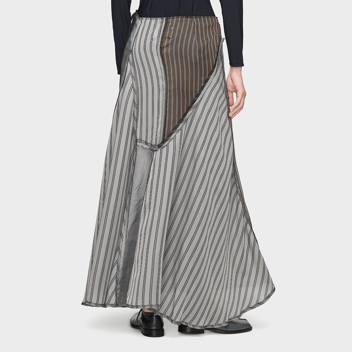 LINING PATCHWORK MIDI SKIRT