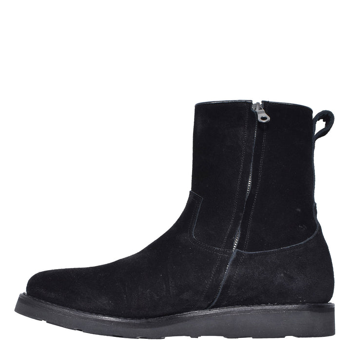 Suede Leather Side Zipper Boots