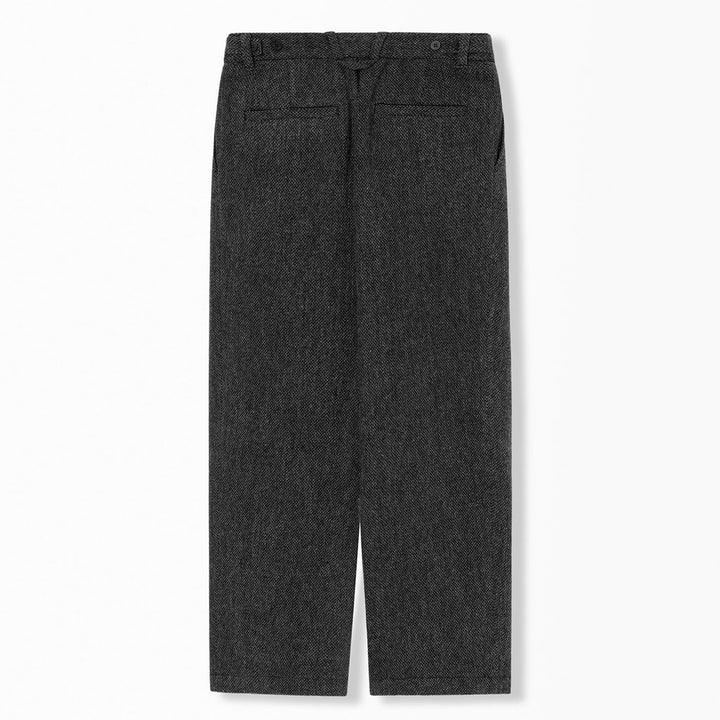 Gray Side one-Tuck Wool Pants