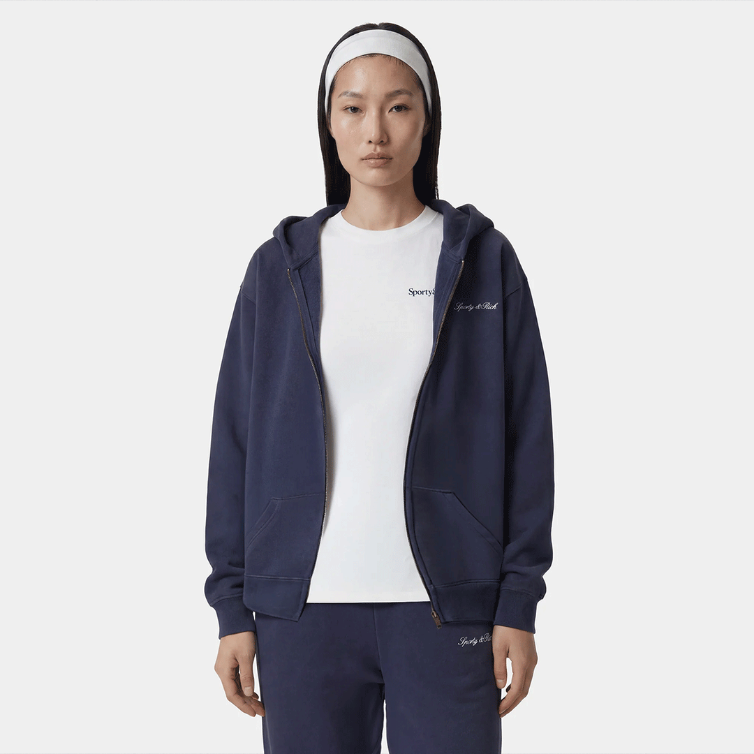 Signature Logo Embroidered Zip Hoodie