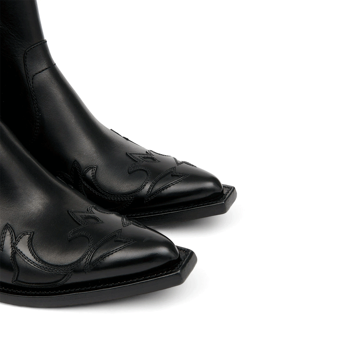 HEEL-LESS WESTERN FLAME BOOTS H45