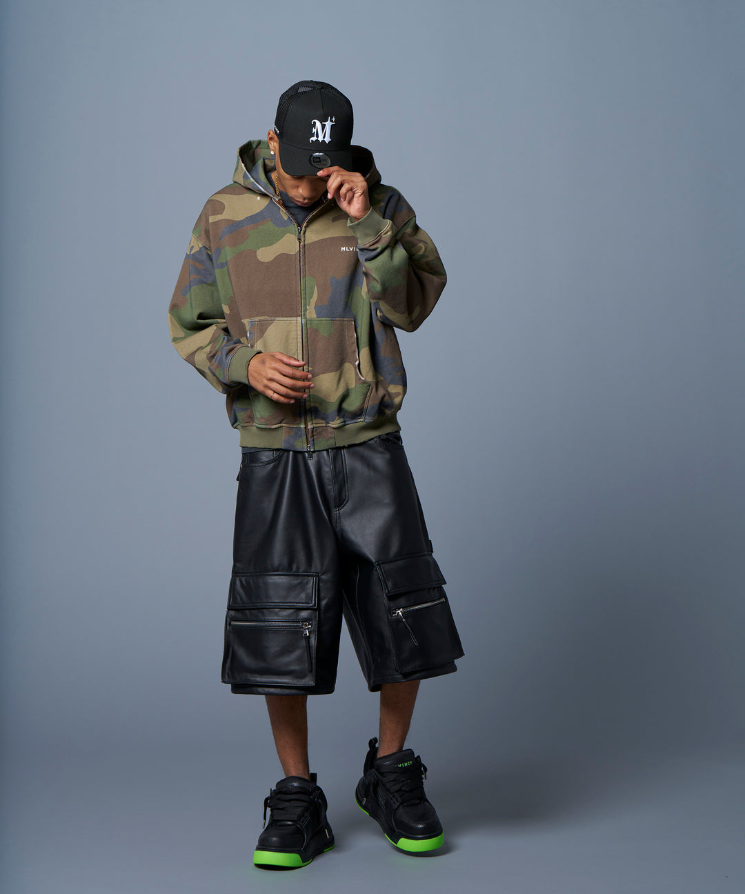 MLVINCE - LEATHER CARGO SHORTS