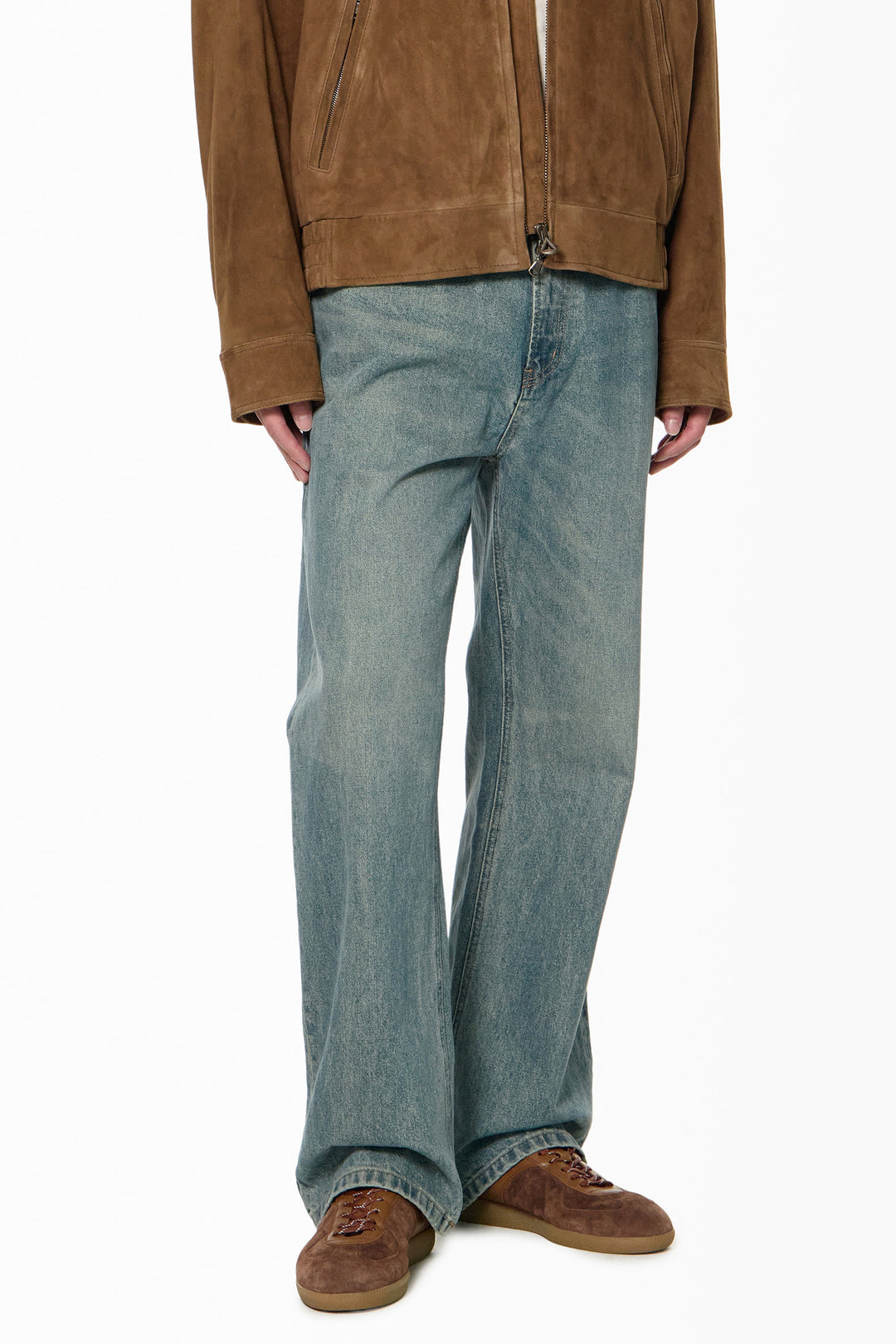 Blue Slim Bootcut Denim Pants