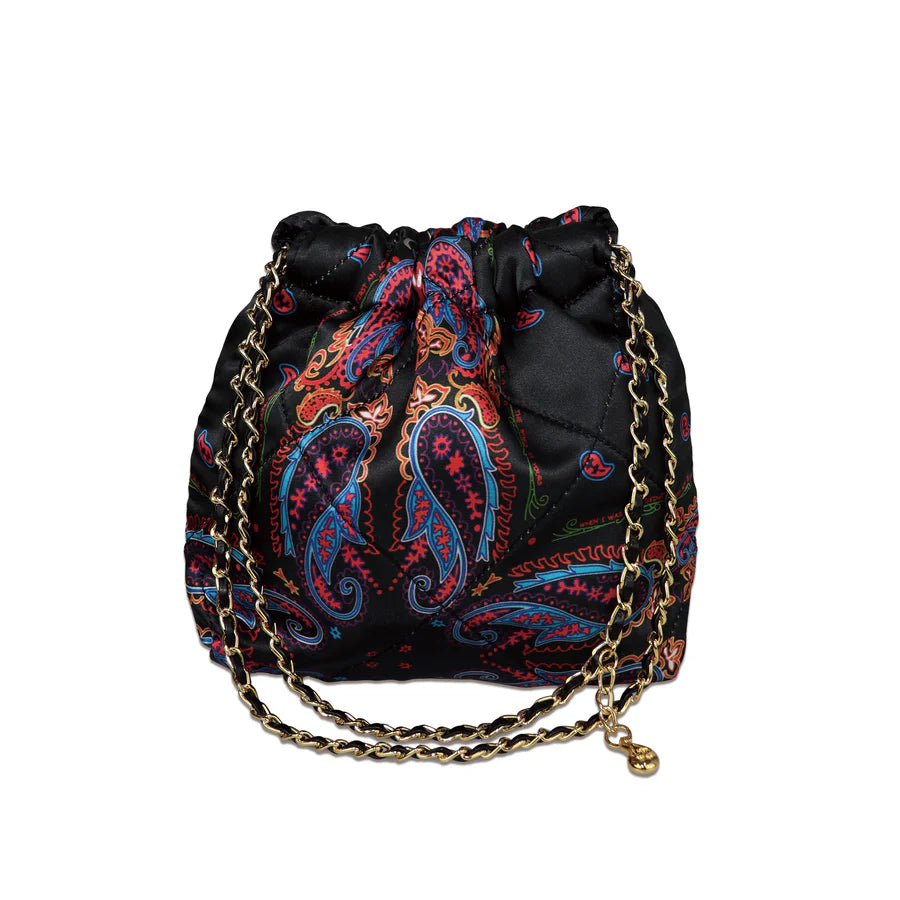 THE WORLD IS YOURS - Paisley Silk Chain Pouch