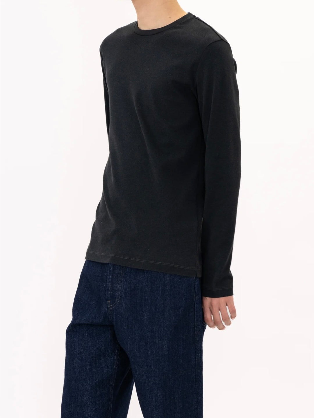 Contrast Stitch Long-sleeve Top