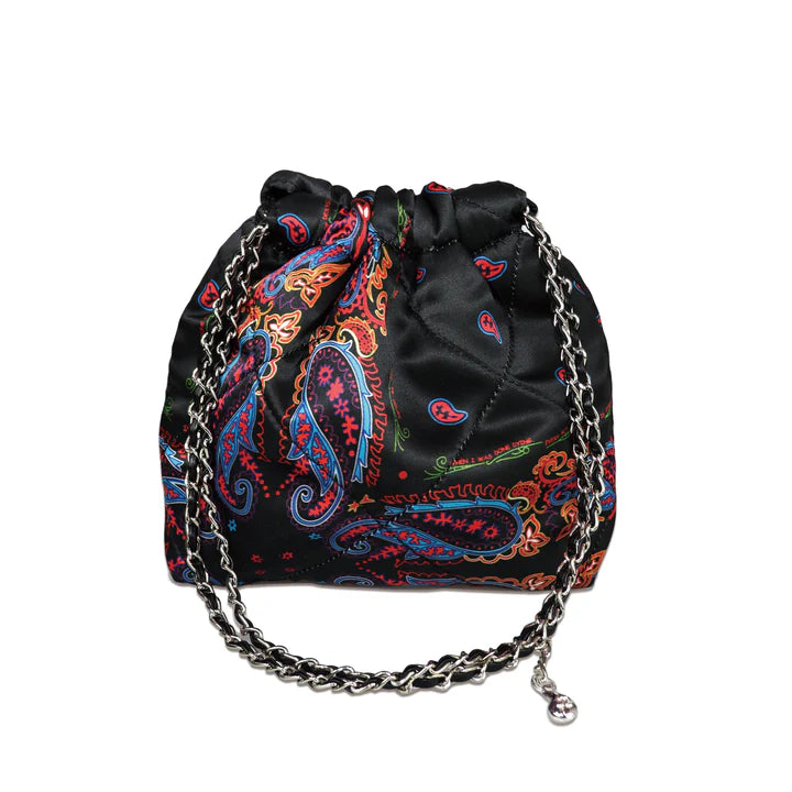 THE WORLD IS YOURS - Paisley Silk Chain Pouch