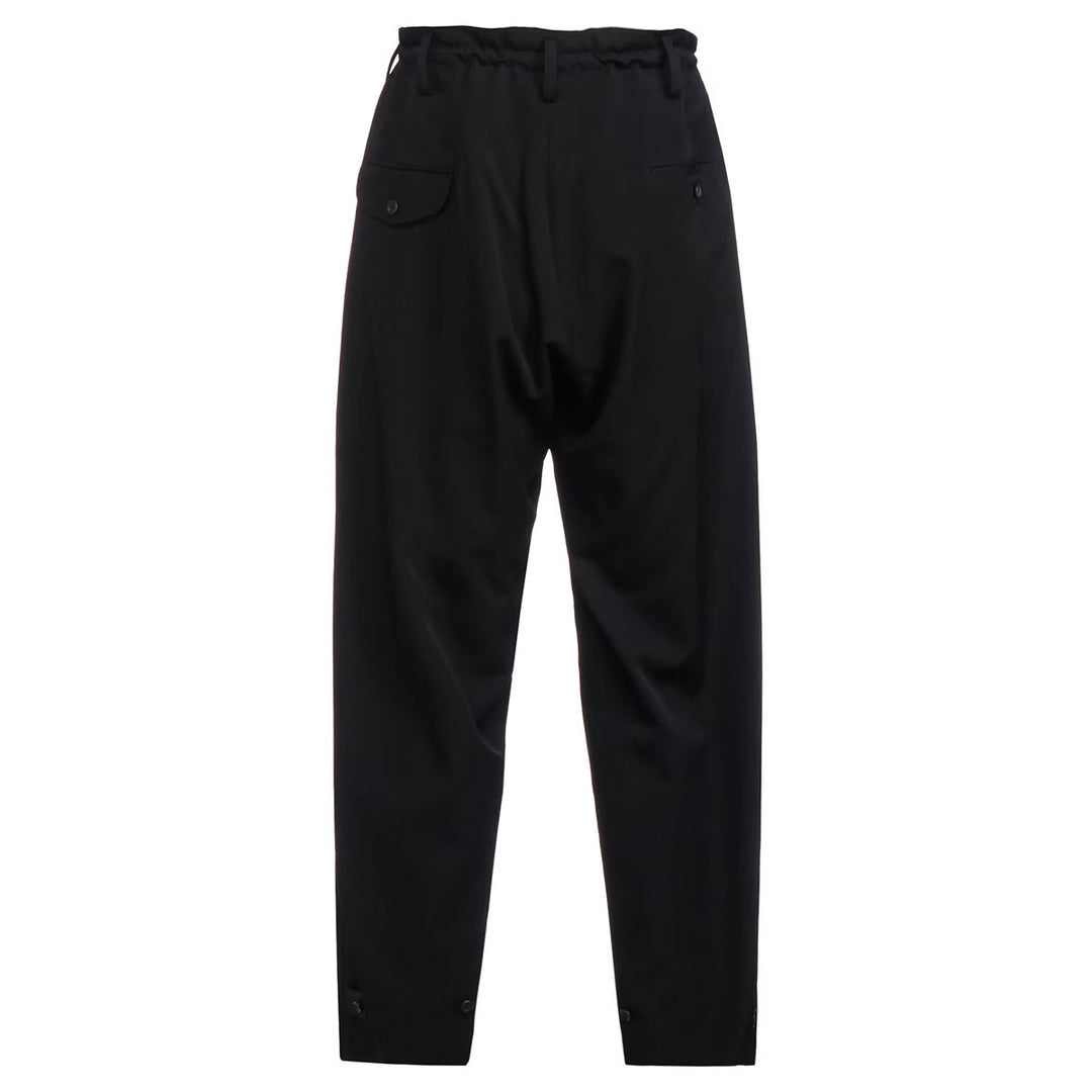 WOOL GABARDINE HEM TAB GABARDINE PANTS