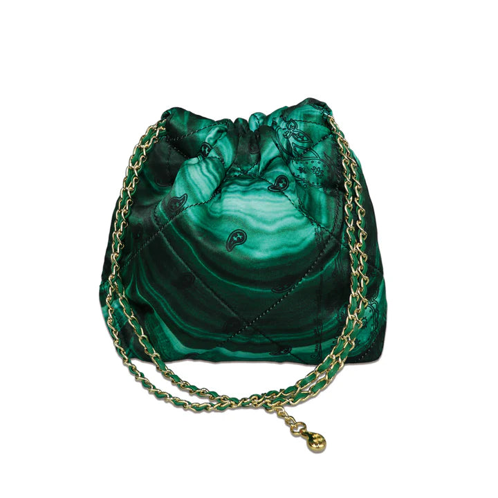 THE WORLD IS YOURS - Paisley Silk Chain Pouch