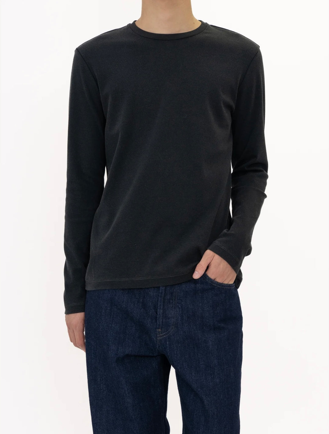 Contrast Stitch Long-sleeve Top