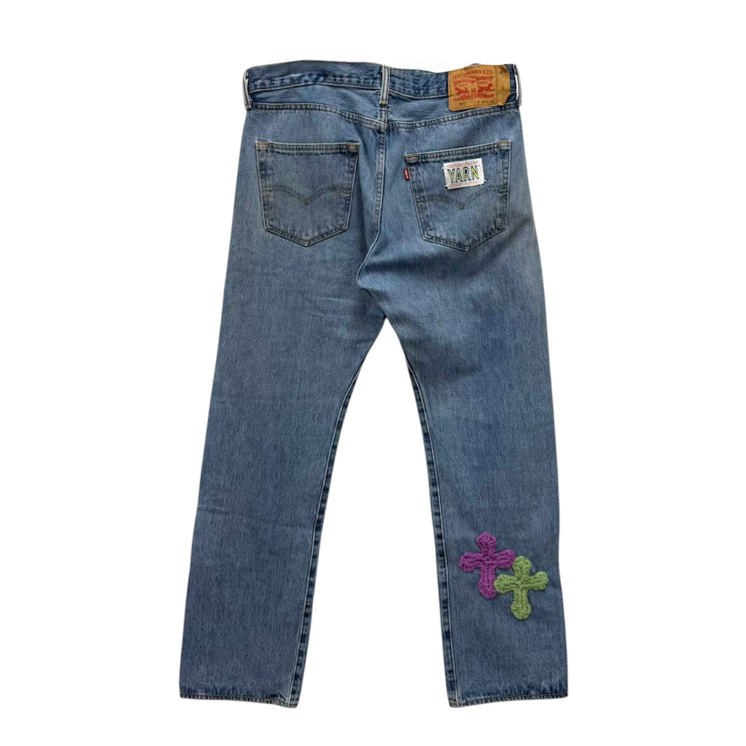 "Y.A.R.N." 3D Cross Pants【D】