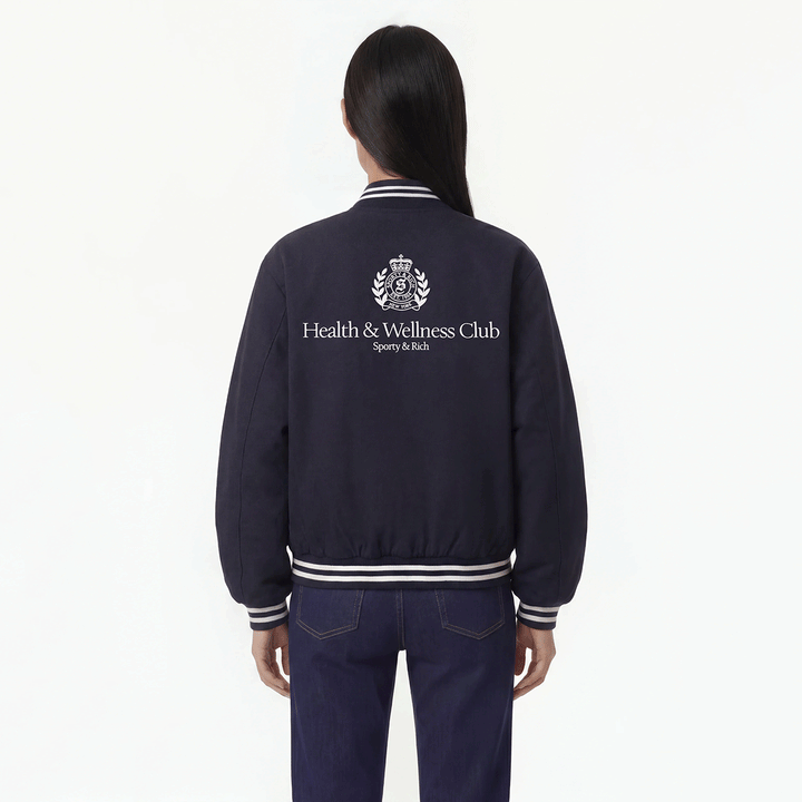 H&W Crest Oversized Varsity Jacket