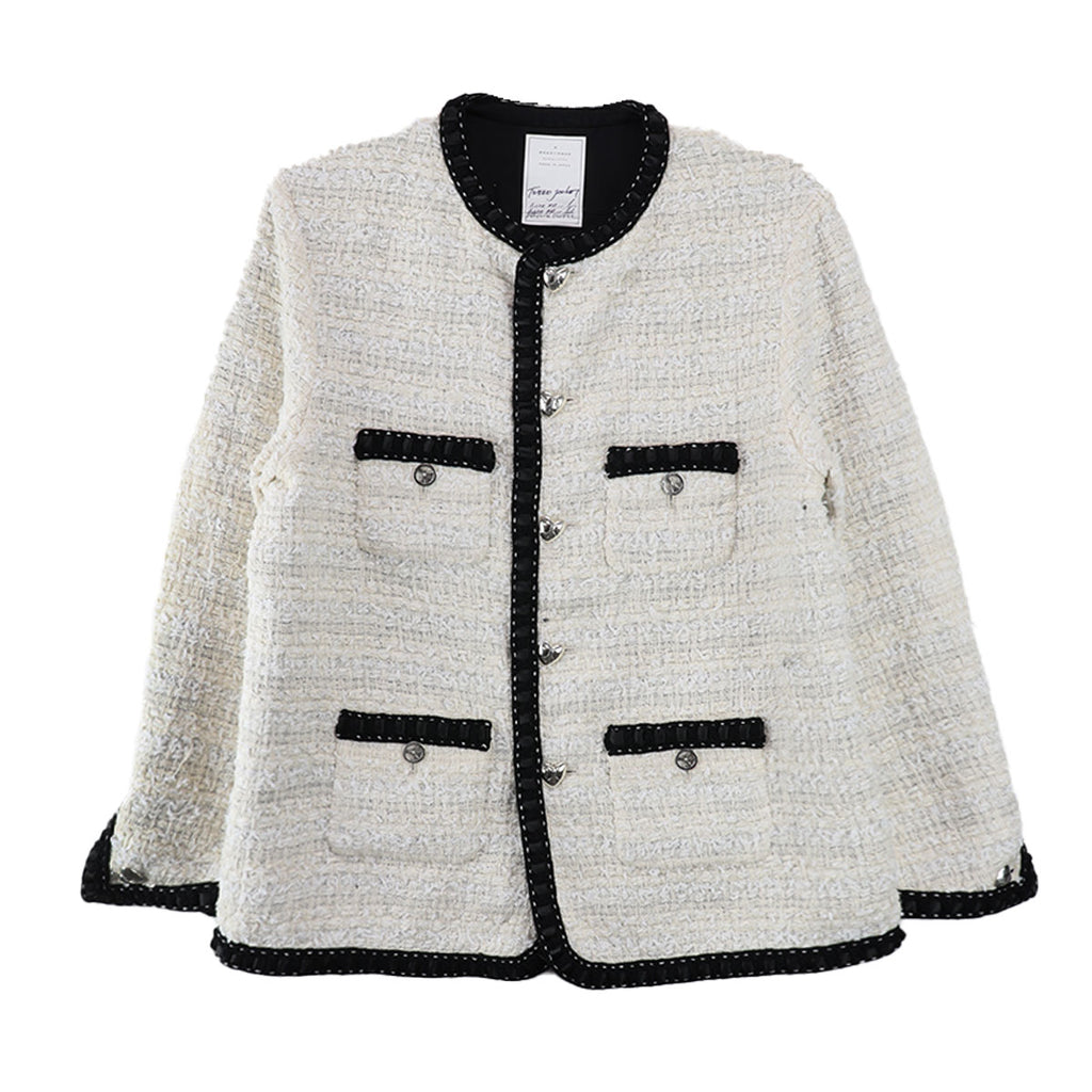 readymade ニットジャケット ツイード READYMADE (レディメイド) | TWEED JKT SILVER_BLK ツイードジャケット