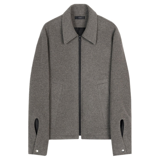Relaxed Shirt Jacket in Wool/Cashmere