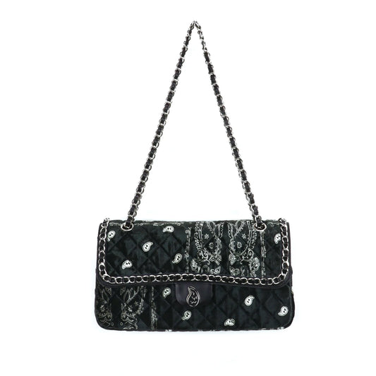 THE WORLD IS YOURS - Paisley Quilting Chain Bag 30(SILVER)