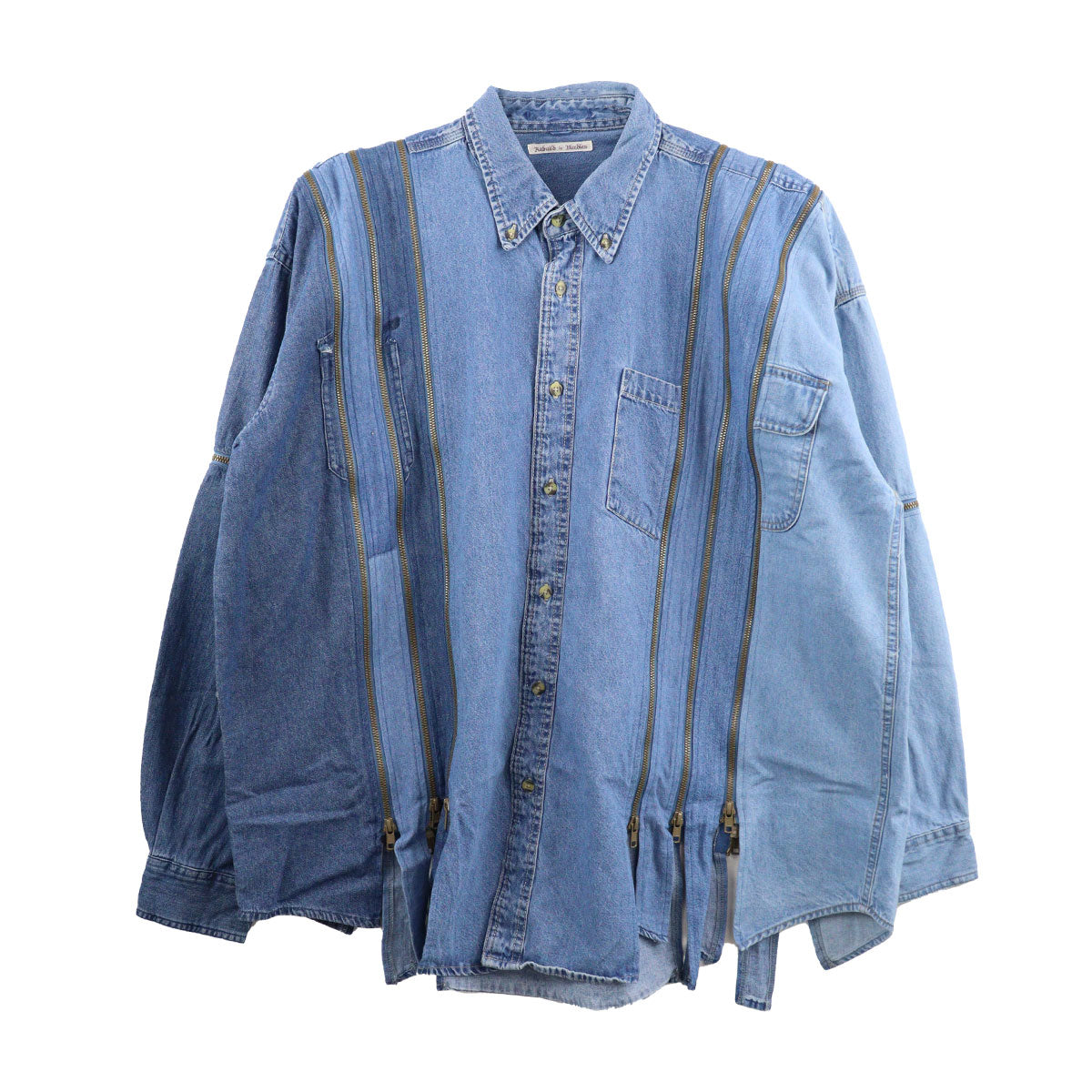 Denim Shirt -> 7 Cuts Zipped Wide Shirt – Why are you here?