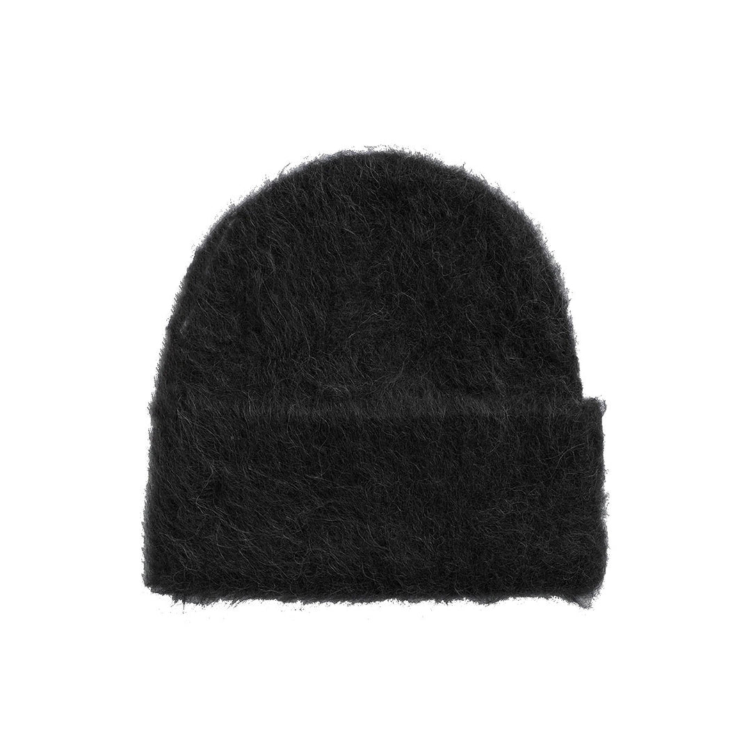 Alpaca knit beanie black
