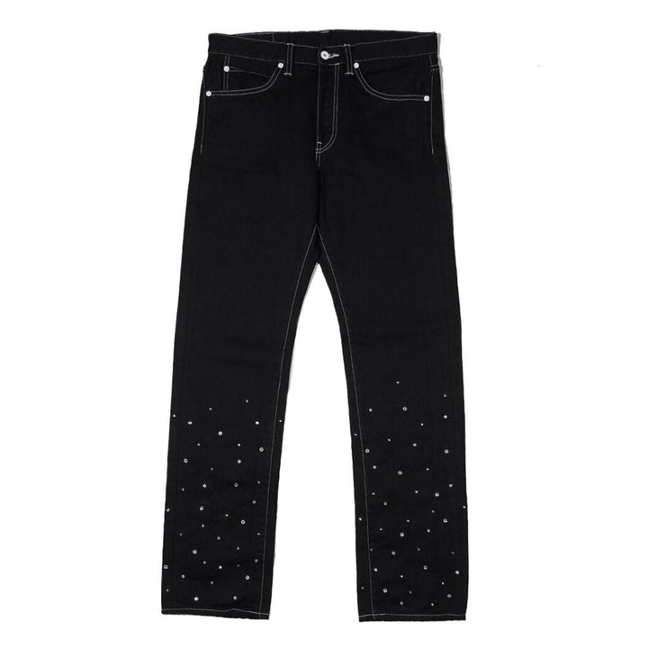 CRYSTAL STUDS DENIM PANTS - SKINS