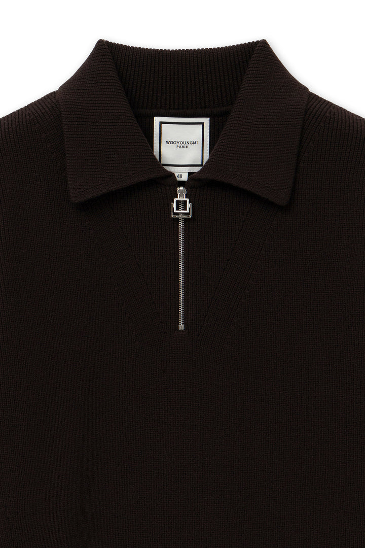 Brown Half-zip Sweater