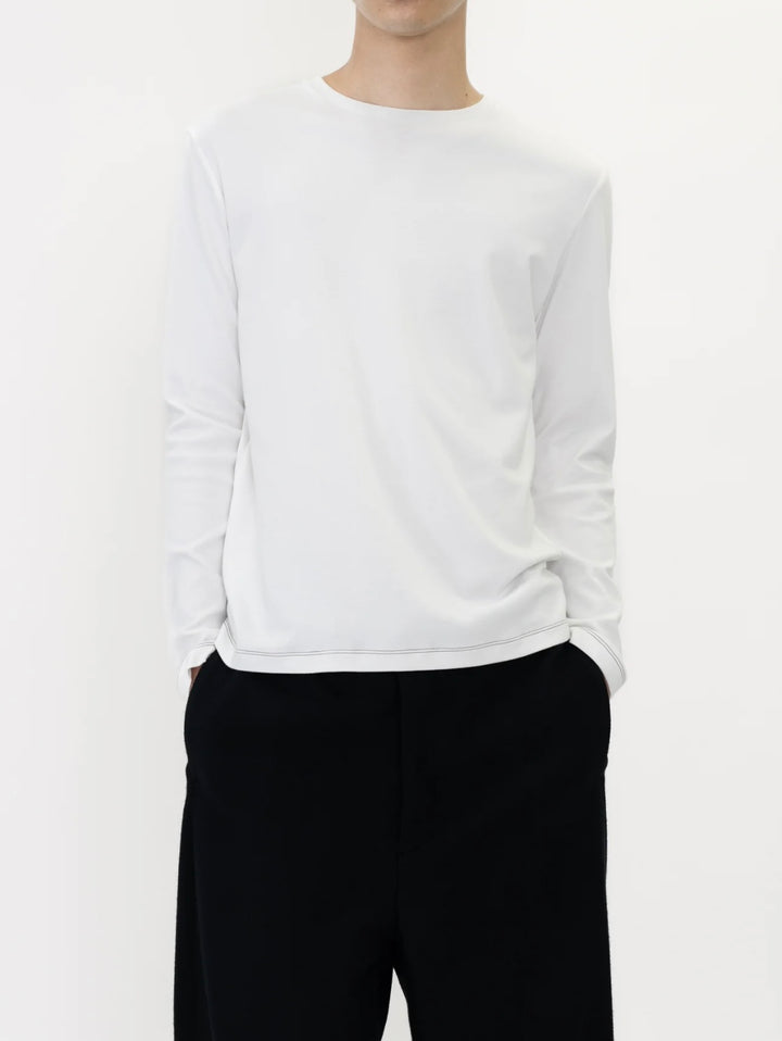 Contrast Stitch Long-sleeve Top