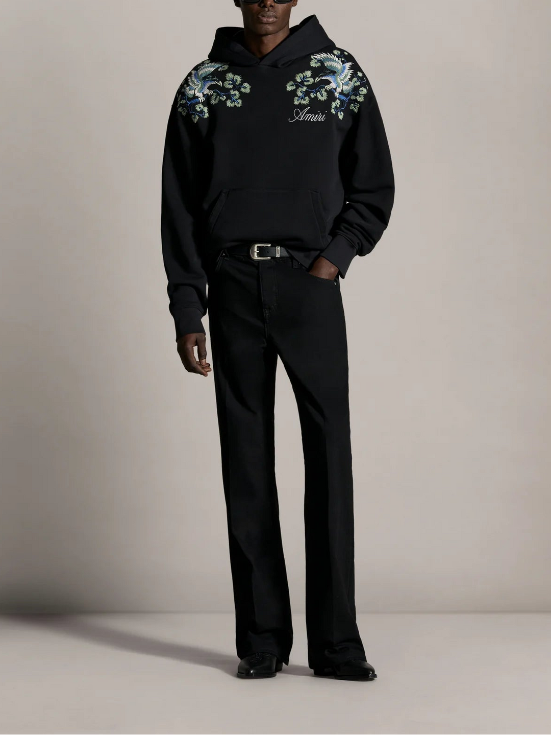 FLORAL EMBROIDERED HOODIE