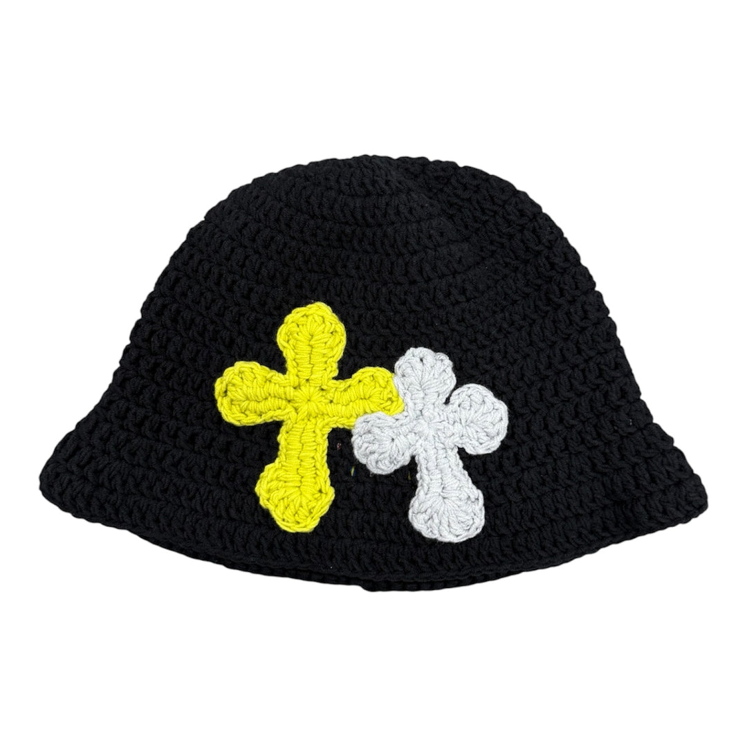 3D double Cross Handmade Knit hat【D type】