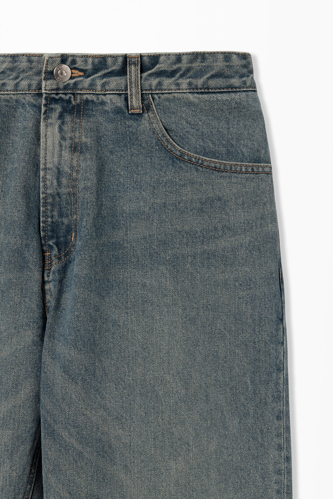 Blue Slim Bootcut Denim Pants