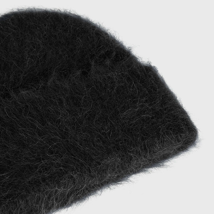 Alpaca knit beanie black
