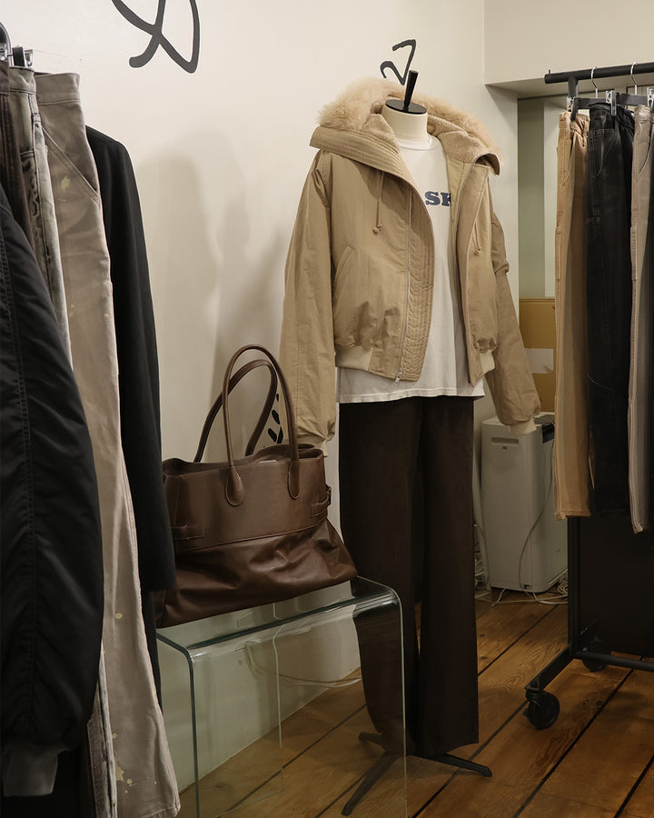 LEATHER BOMBER BAG
