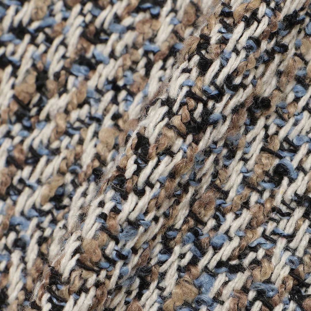 HERRINGBONE CROPPED HOODY – NAVY