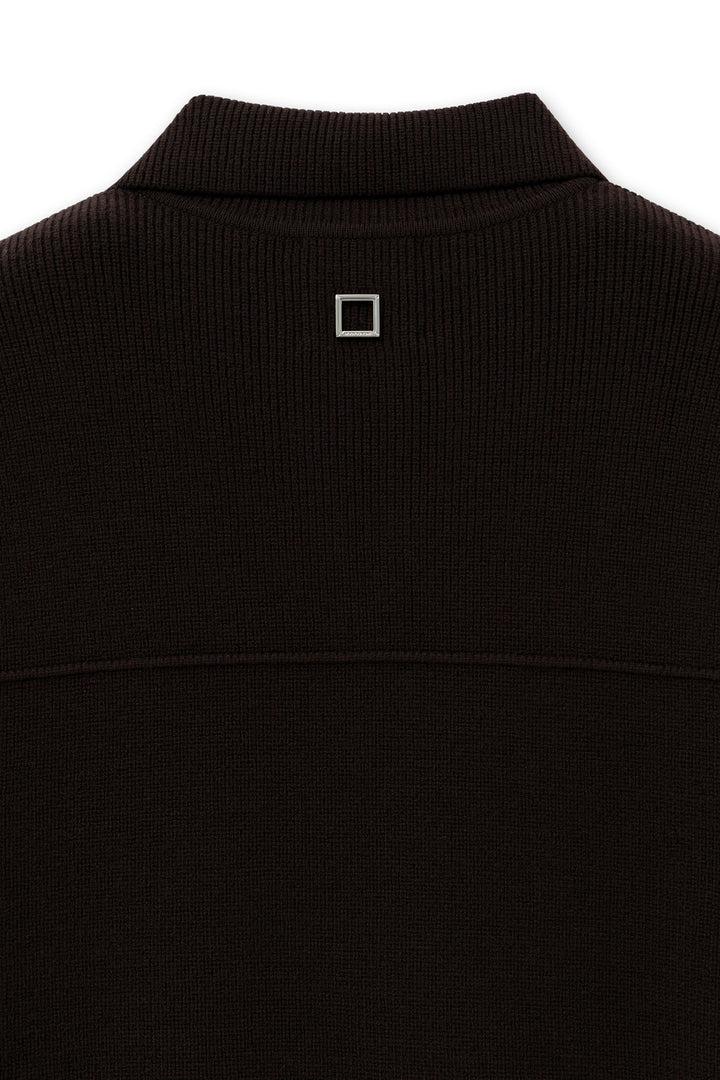 Brown Half-zip Sweater