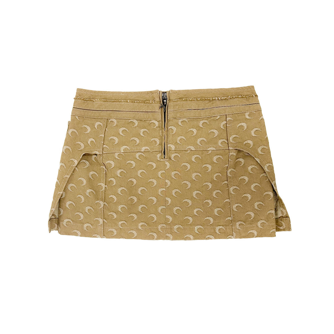 Moon-Jacquard Mini Skirt