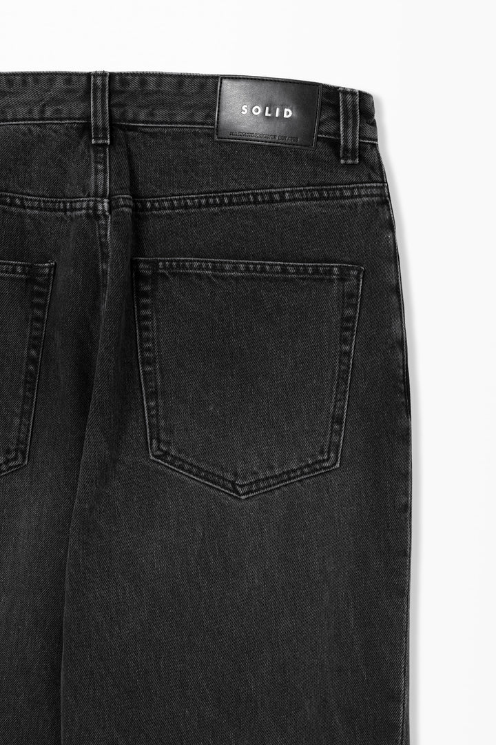 Black Slim Bootcut Denim Pants