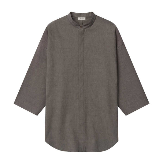 Fear of God - Cotton Wool Oxford Mandarin Relaxed Short Sleeve Shirt