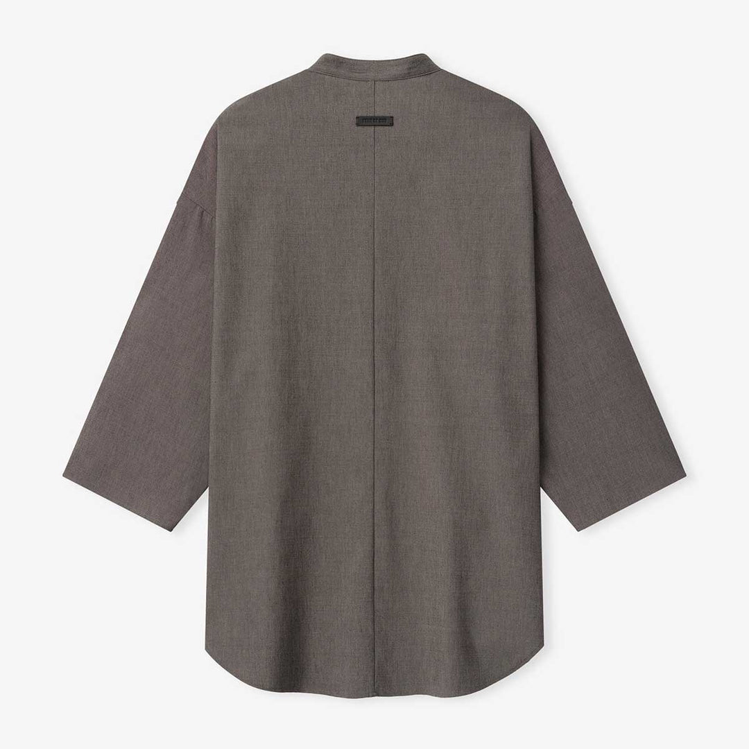 Fear of God - Cotton Wool Oxford Mandarin Relaxed Short Sleeve Shirt