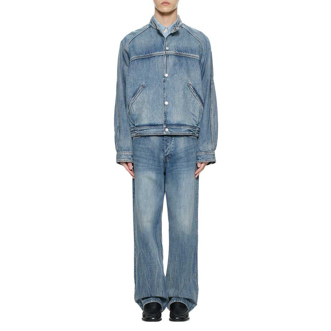 WOOYOUNGMI - Band Neck Denim Jacket