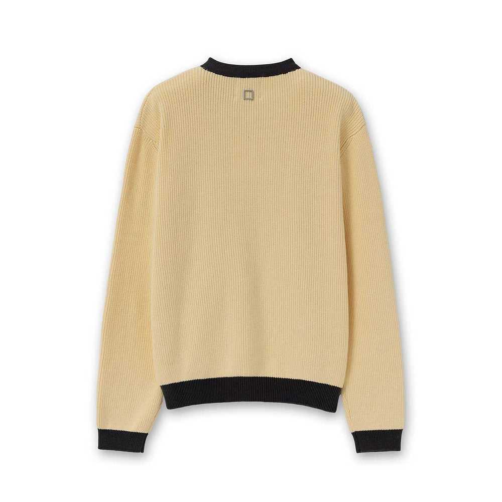 WOOYOUNGMI - Round Neck Color Block Cardigan