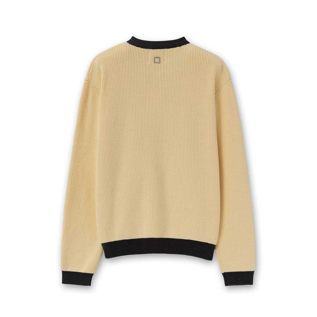 WOOYOUNGMI - Round Neck Color Block Cardigan