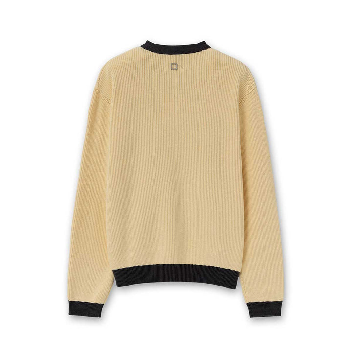 WOOYOUNGMI - Round Neck Color Block Cardigan